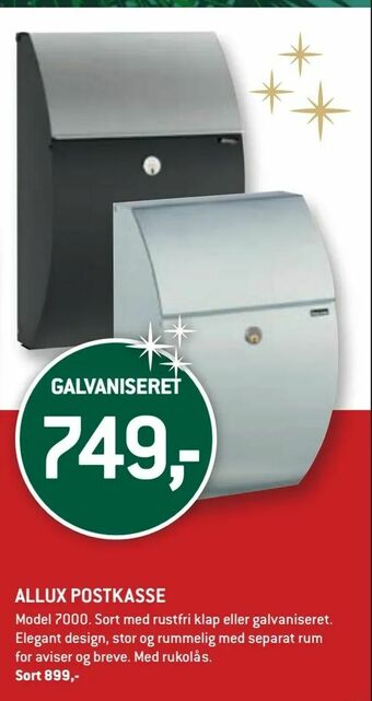 XL-BYG ALLUX POSTKASSE tilbud
