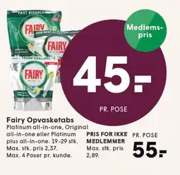 SPAR Fairy Opvasketabs tilbud