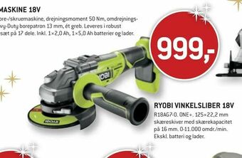 XL-BYG Ryobi vinkelsliber 18v tilbud