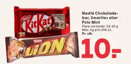 SPAR Nestlé Chokolade- bar, Smarties eller Polo Mint tilbud