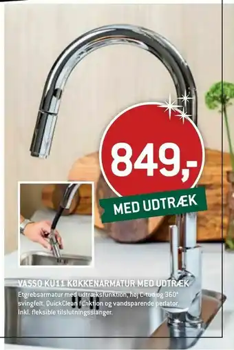 XL-BYG Vasso ku11 køkkenarmatur med udtræk tilbud