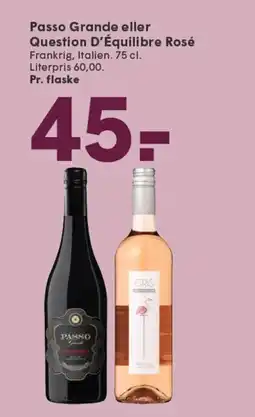 SPAR Passo Grande eller Question D'Équilibre Rosé tilbud