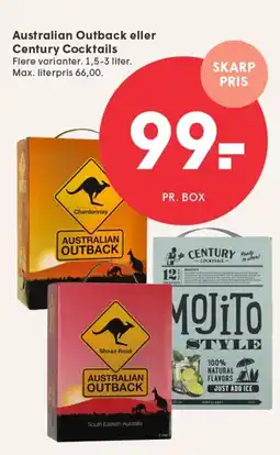 SPAR Australian Outback eller Century Cocktails tilbud