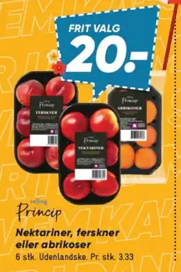 Bilka Nektariner, ferskner eller abrikoser tilbud