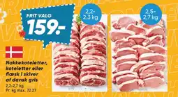 Bilka Nakkekoteletter, koteletter eller flæsk i skiver af dansk gris tilbud