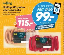 Bilka Salling XXL pølser eller spareribs tilbud