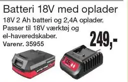 Harald Nyborg Batteri 18V med oplader tilbud