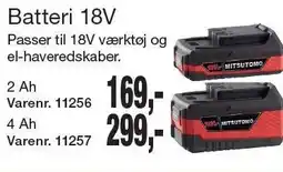 Harald Nyborg Batteri 18V 2 Ah eller 4 Ah tilbud