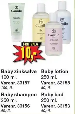 Harald Nyborg Baby zinksalve, Baby lotion, Baby shampoo eller Baby bad tilbud