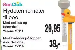 Harald Nyborg SUNCLUB Flydetermometer til pool tilbud