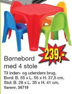 Harald Nyborg Børnebord med 4 stole tilbud