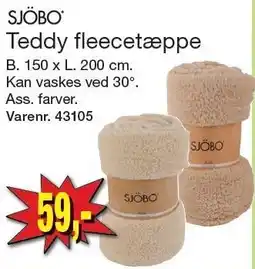 Harald Nyborg Teddy fleecetæppe tilbud