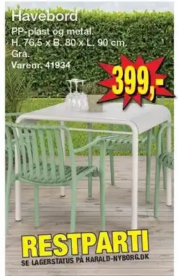 Harald Nyborg Havebord tilbud