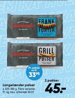 Bilka Langelænder pølser tilbud
