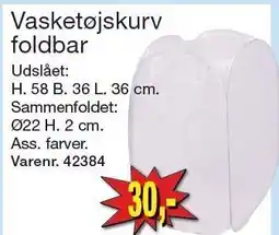 Harald Nyborg Vasketøjskurv foldbar tilbud