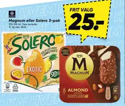 Bilka MAGNUM eller Solero 3-pak tilbud