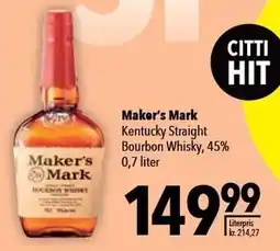 Citti Maker's Mark tilbud