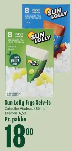 Min Købmand Sun Lolly Frys Selv-Is tilbud