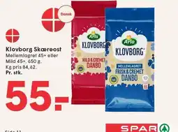 SPAR Klovborg skæreost tilbud