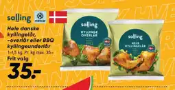 Bilka Salling Hele danske kyllingelår, -overlår eller BBQ kyllingeunderlår tilbud