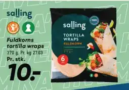 Bilka Salling Fuldkorns tortilla wraps tilbud