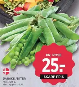 MENY DANSKE ÆRTER tilbud