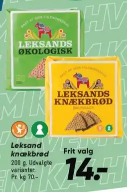 Bilka Leksand knækbrød tilbud