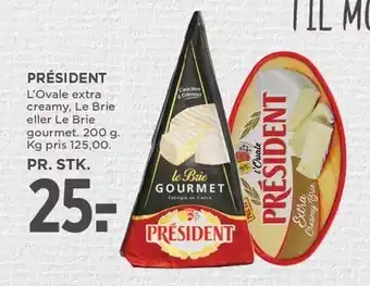 MENY PRÉSIDENT tilbud
