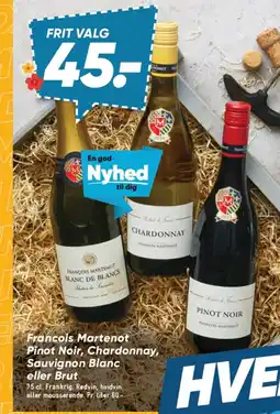 Bilka Francois Martenot Pinot Noir, Chardonnay, Sauvignon Blanc eller Brut tilbud