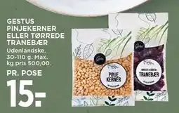 MENY GESTUS PINJEKERNER ELLER TØRREDE TRANEBÆR tilbud