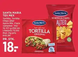 MENY SANTA MARIA TEX MEX tilbud