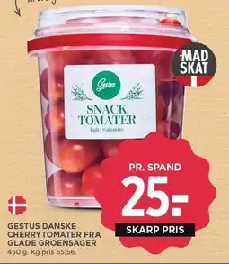 MENY GESTUS DANSKE CHERRY TOMATER FRA GLADE GROENSAGER tilbud
