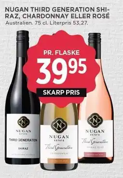 MENY NUGAN THIRD GENERATIONS SHIRAZ, CHARDONNAY ELLER ROSÉ tilbud
