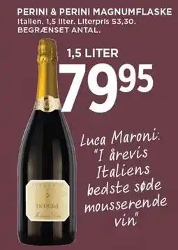 MENY PERINI & PERINI MAGNUMFLASKE tilbud