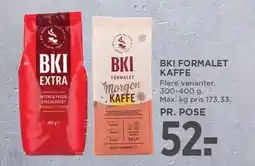MENY BKI FORMALET KAFFE tilbud