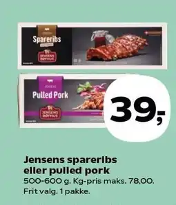 SuperBrugsen Jensens spareribs eller pulled pork tilbud
