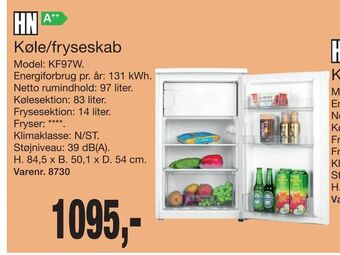 Harald Nyborg Køle/fryseskab tilbud