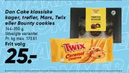 Bilka Dan Cake klassiske kager, trøfler, Mars, Twix eller Bounty cookies tilbud
