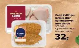 SuperBrugsen Coop kyllingelårmix eller kyllingebryst med citron tilbud