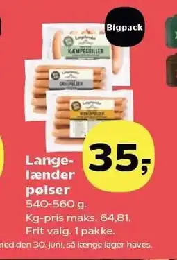 SuperBrugsen Langelænder pølser tilbud