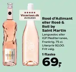 SuperBrugsen Rosé d'Adimant eller Rosé & Roll by Saint Martin tilbud