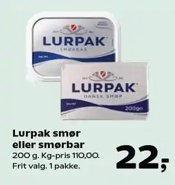 SuperBrugsen Lurpak smør eller smørbar tilbud
