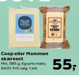 SuperBrugsen Coop eller Mammen skæreost tilbud