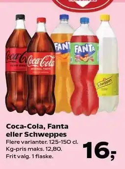 SuperBrugsen Coca-Cola, Fanta eller Schweppes tilbud