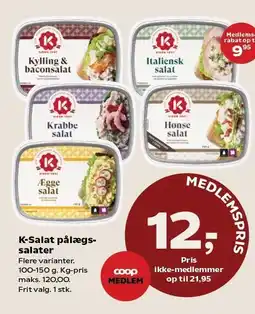 SuperBrugsen K-Salat pålægssalater tilbud