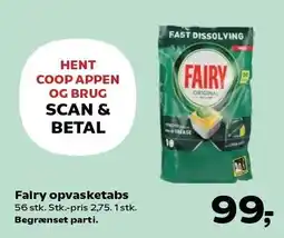 SuperBrugsen Fairy opvasketabs tilbud