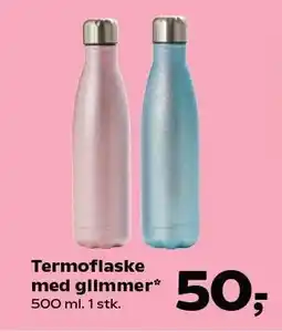 SuperBrugsen Termoflaske med glimmer tilbud