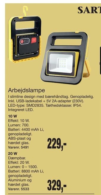 Harald Nyborg Arbejdslampe tilbud