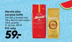 Bilka Merrild eller Lavazza kaffe tilbud