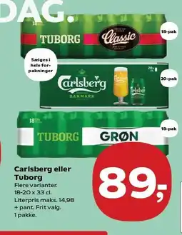 SuperBrugsen Carlsberg eller Tuborg tilbud